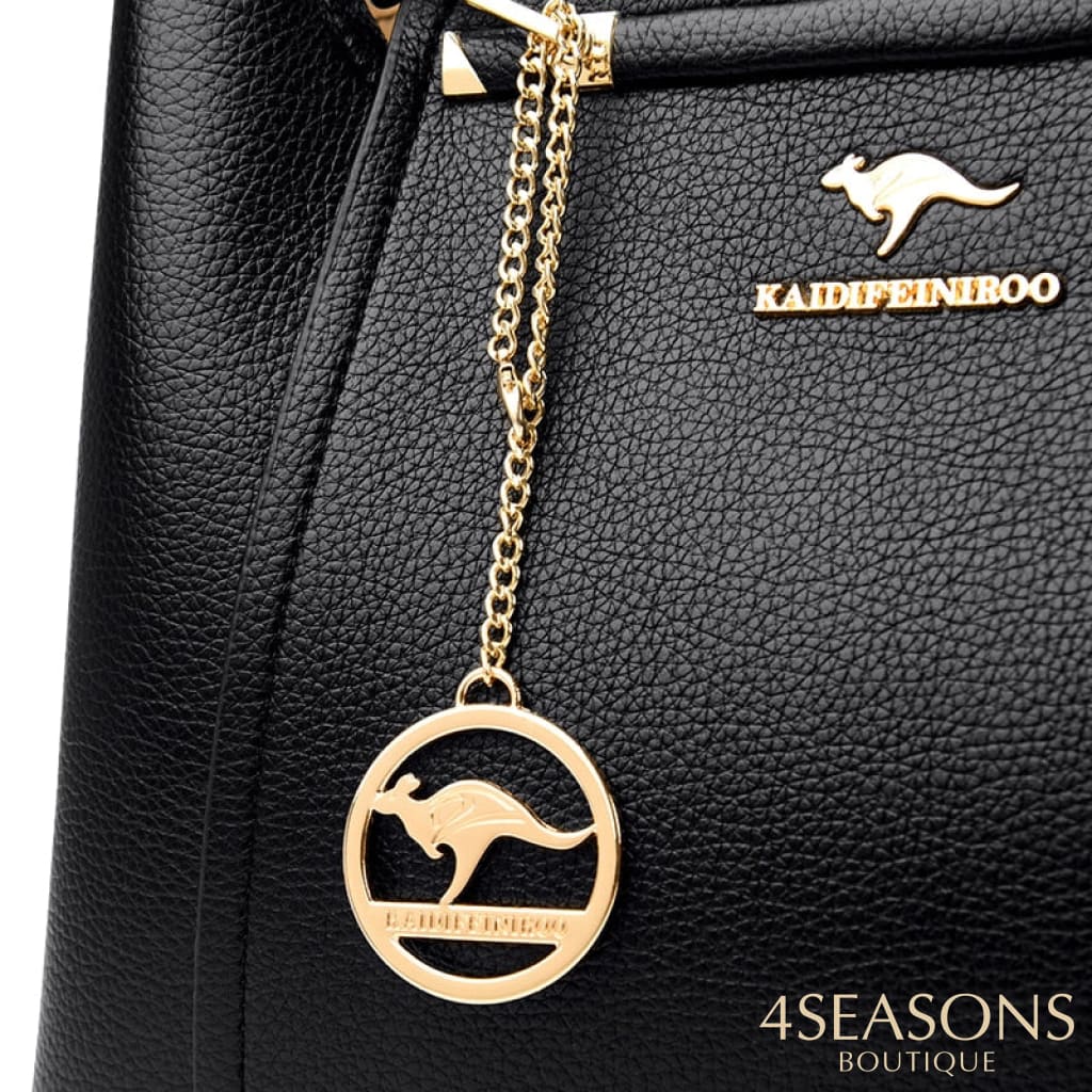 Women Soft Leather Handbags Luxury Designer 3 Layers Shoulder Crossbody Bags Ladies Large Capacity