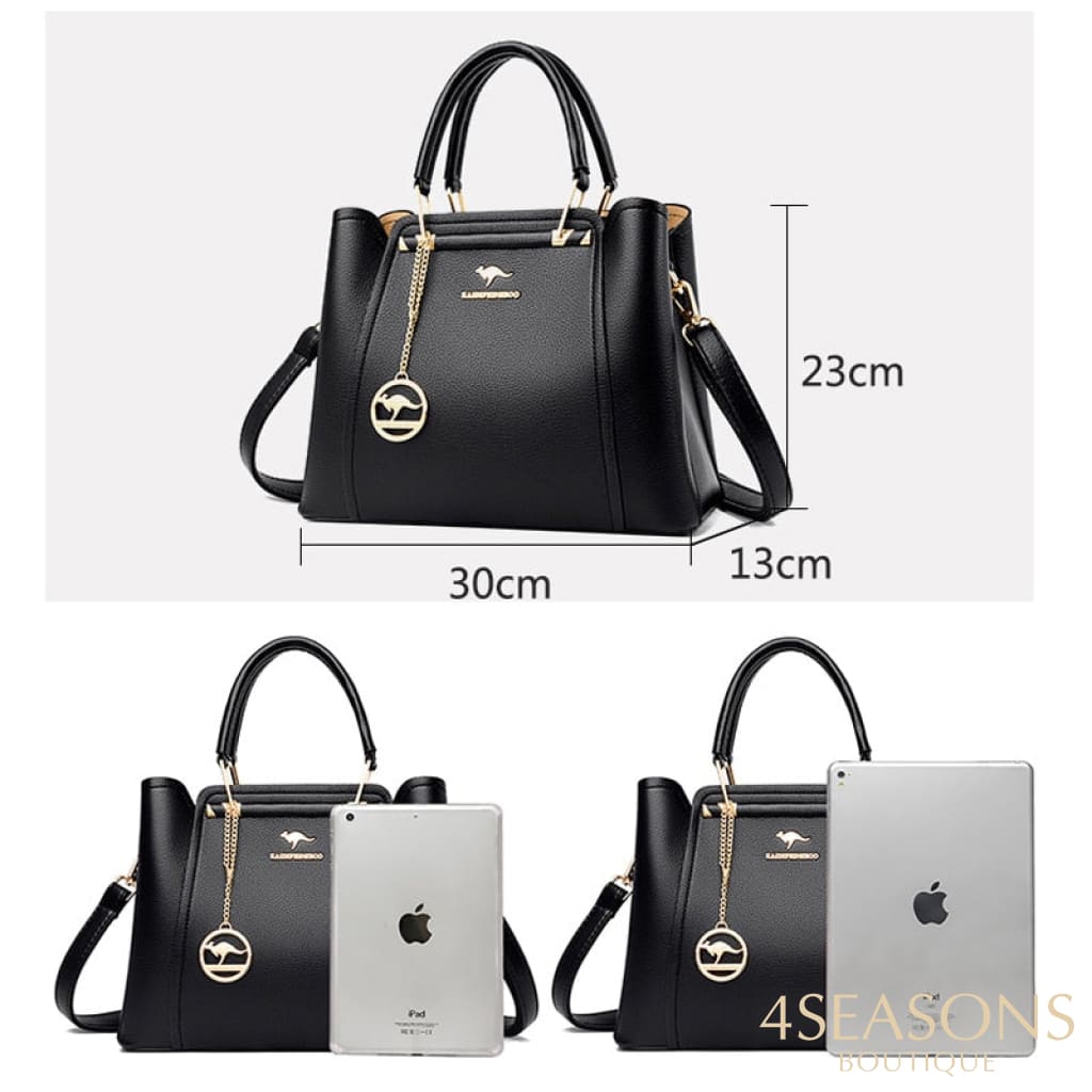 Women Soft Leather Handbags Luxury Designer 3 Layers Shoulder Crossbody Bags Ladies Large Capacity