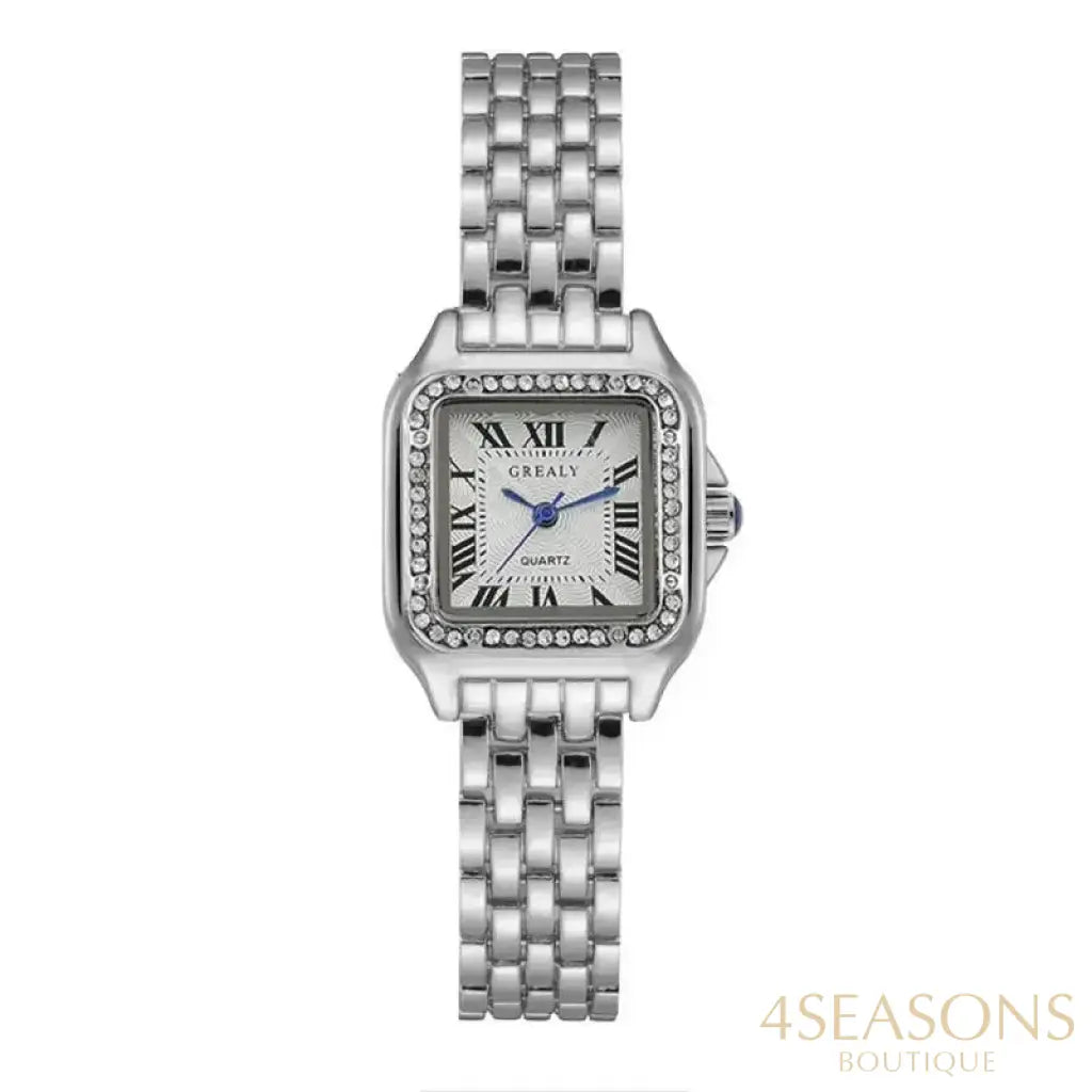 Luxury Women’s Watches Classic Brand Square Ladies Quartz Wristwatches Alloy Strap Business Female Clock Bracelet watch