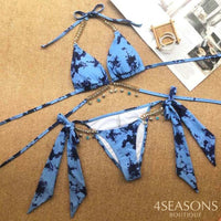 Printed Blue