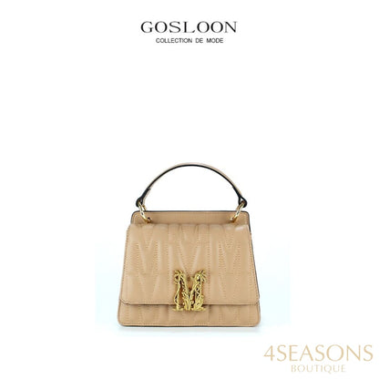 Gosloon Women&#39;S Bag Luxury Designer Handbag New Saddle Genuine Leather Famous Brand One Shoulder
