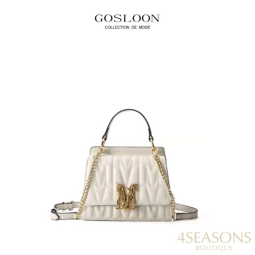 Gosloon Women&#39;S Bag Luxury Designer Handbag New Saddle Genuine Leather Famous Brand One Shoulder