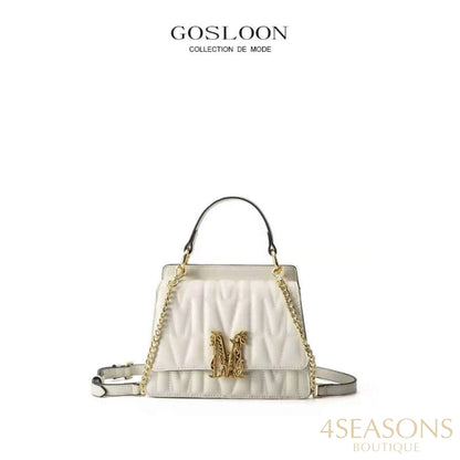 Gosloon Women&#39;S Bag Luxury Designer Handbag New Saddle Genuine Leather Famous Brand One Shoulder