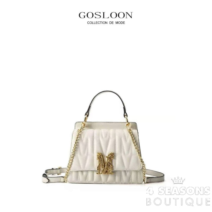 Gosloon Women&#39;S Bag Luxury Designer Handbag New Saddle Genuine Leather Famous Brand One Shoulder