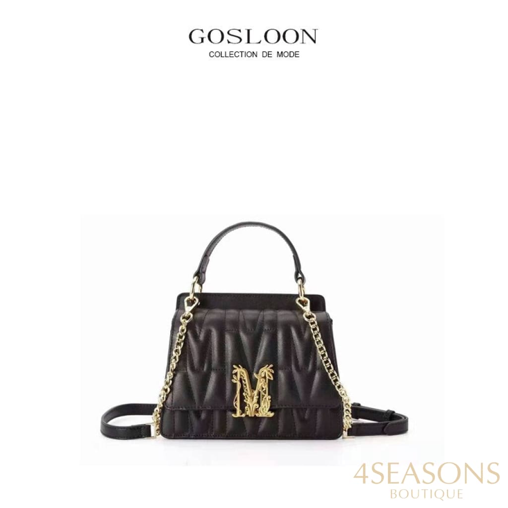 Gosloon Women&#39;S Bag Luxury Designer Handbag New Saddle Genuine Leather Famous Brand One Shoulder