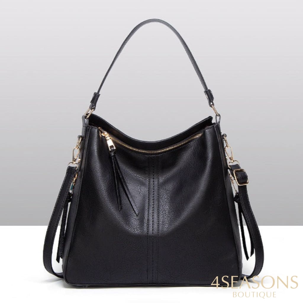 Bolsa De Couro Luxury Preto