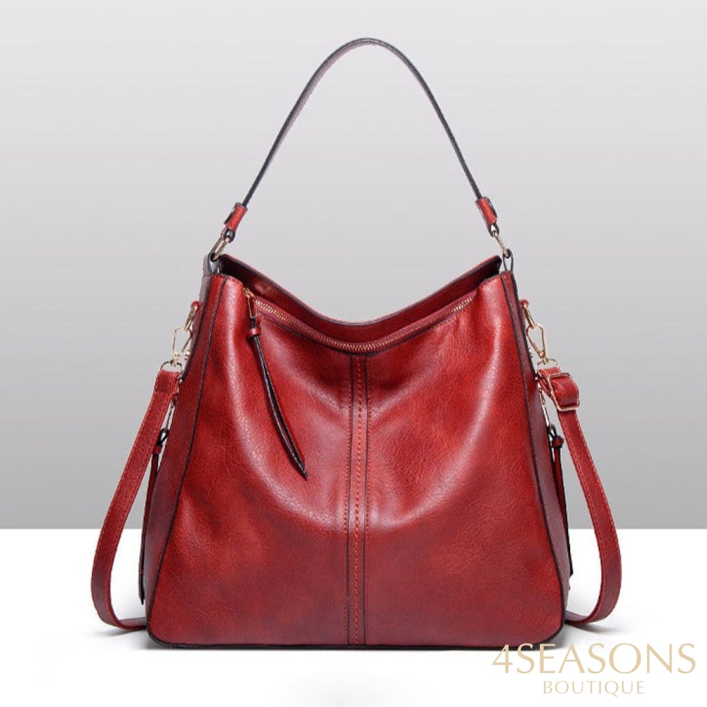 Bolsa De Couro Luxury Vinho