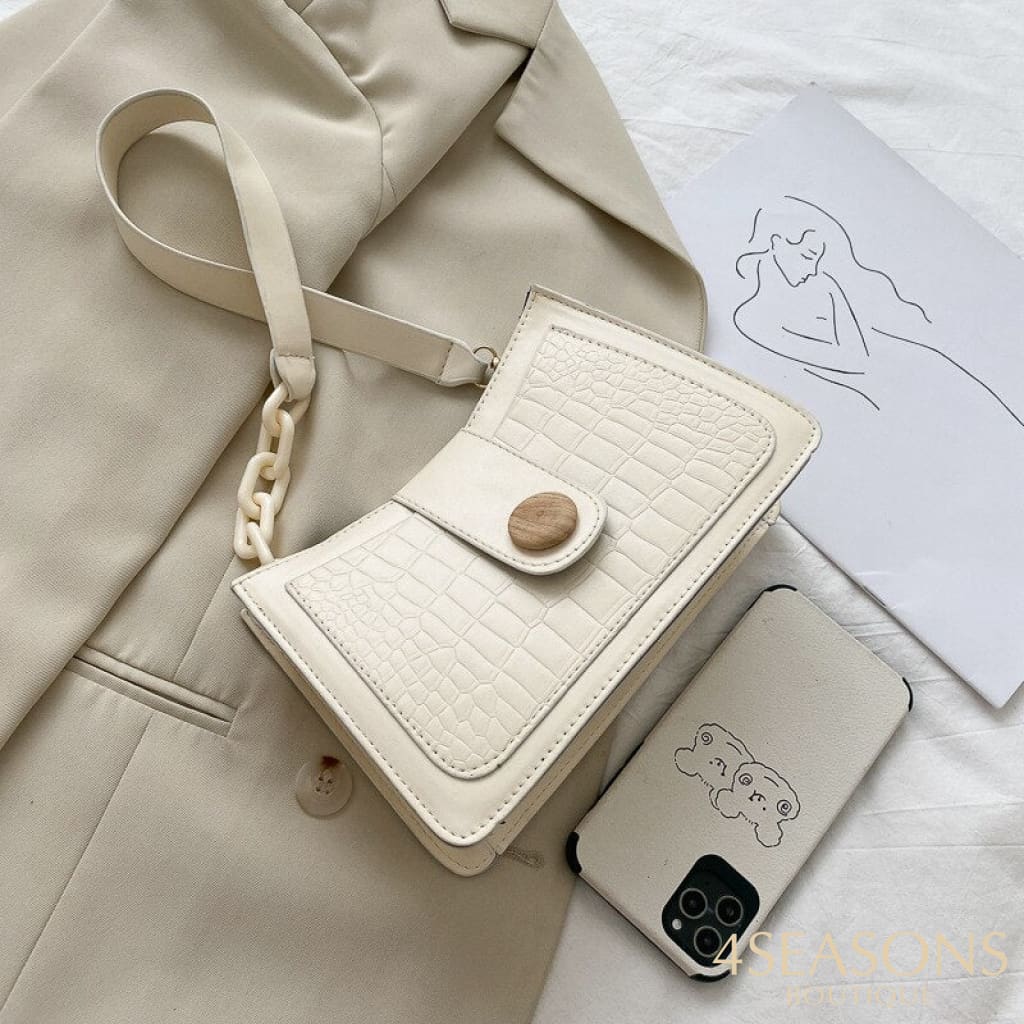 New Crocodile Pattern Rectangular Ladies Handbag Chain Small Shoulder Bag Fashion Design Leather