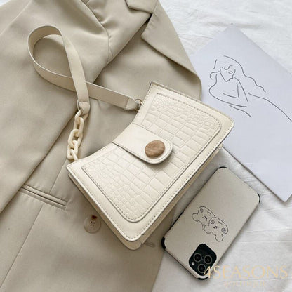 New Crocodile Pattern Rectangular Ladies Handbag Chain Small Shoulder Bag Fashion Design Leather