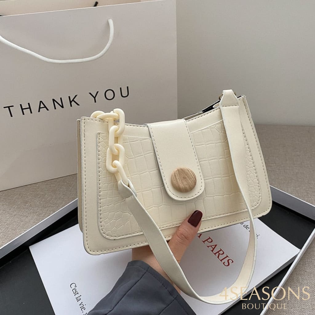 New Crocodile Pattern Rectangular Ladies Handbag Chain Small Shoulder Bag Fashion Design Leather