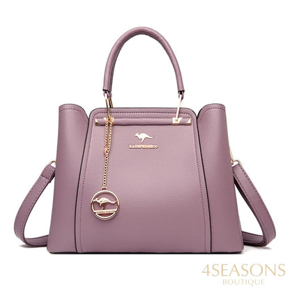 Women Soft Leather Handbags Luxury Designer 3 Layers Shoulder Crossbody Bags Ladies Large Capacity