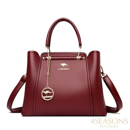 Women Soft Leather Handbags Luxury Designer 3 Layers Shoulder Crossbody Bags Ladies Large Capacity