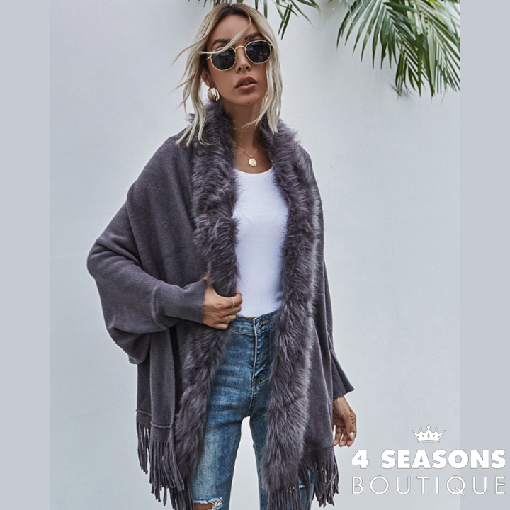 Cardigan Aberto Maia Cinza / Tamanho Único 127898002