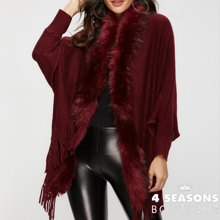 Cardigan Aberto Maia Vermelho / Tamanho Único 127898002