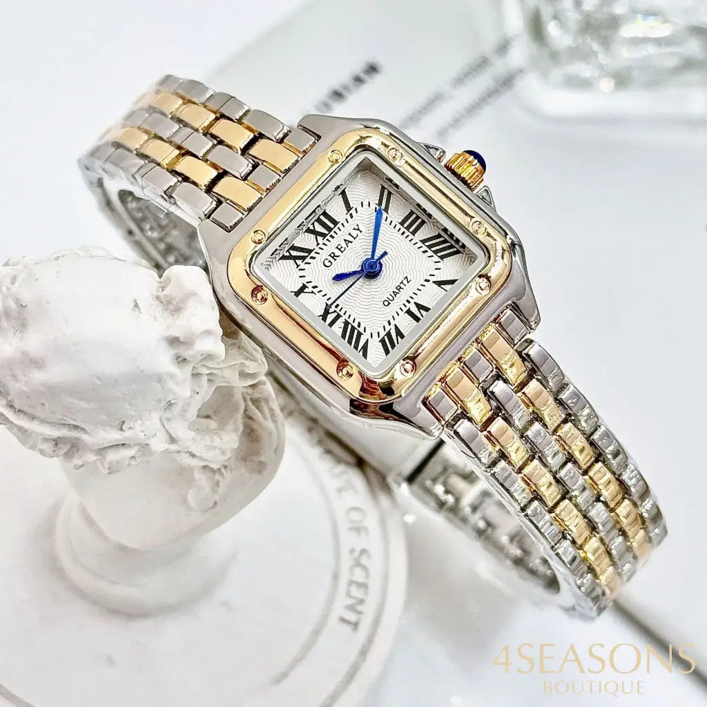 Luxury Women’s Watches Classic Brand Square Ladies Quartz Wristwatches Alloy Strap Business Female Clock Bracelet watch