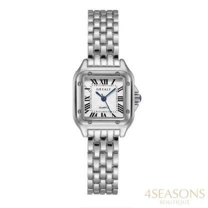 Luxury Women’s Watches Classic Brand Square Ladies Quartz Wristwatches Alloy Strap Business Female Clock Bracelet watch