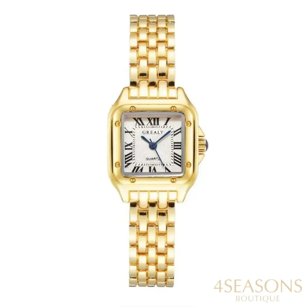 Luxury Women’s Watches Classic Brand Square Ladies Quartz Wristwatches Alloy Strap Business Female Clock Bracelet watch
