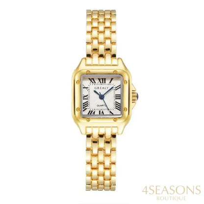 Luxury Women’s Watches Classic Brand Square Ladies Quartz Wristwatches Alloy Strap Business Female Clock Bracelet watch