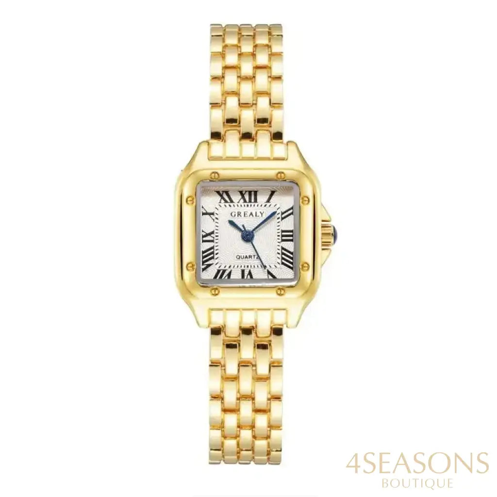 Luxury Women’s Watches Classic Brand Square Ladies Quartz Wristwatches Alloy Strap Business Female Clock Bracelet watch