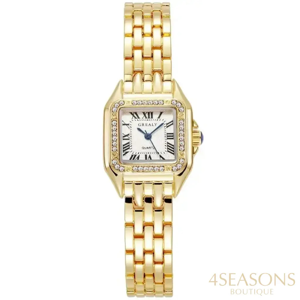 Luxury Women’s Watches Classic Brand Square Ladies Quartz Wristwatches Alloy Strap Business Female Clock Bracelet watch