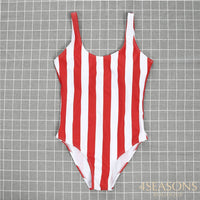 Red striped print