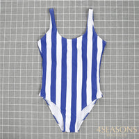 Blue striped prints