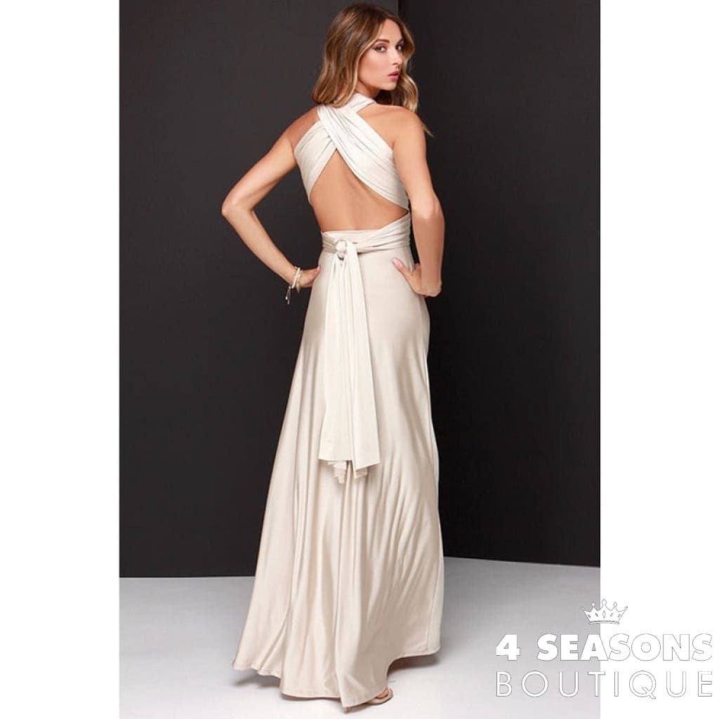 Vestido Flor-De-Maio Bege / P