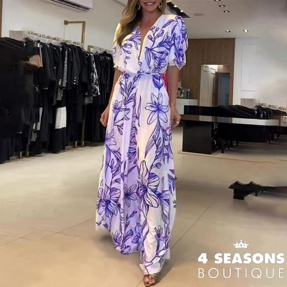 Vestido Leona Estampado Roxo / P