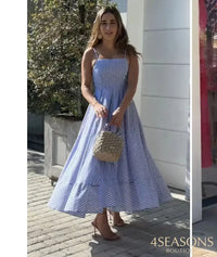 Gestreept blauw